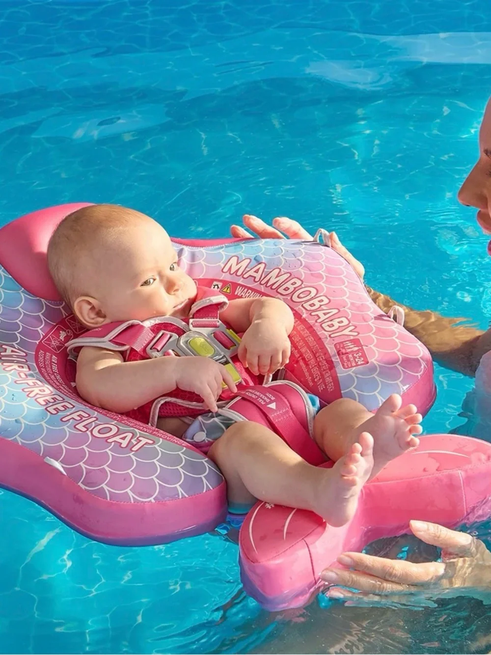 Mambobaby Mermaid infant float, ages: 3-24 months, added canopy and tail, NWT